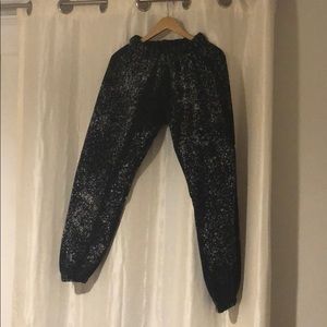 Lazy pants bleach pattern sweat pants
